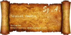 Szalai Amáta névjegykártya